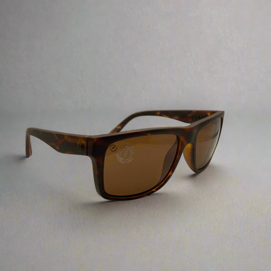 ELECTRIC SWINGARM MATTE TORT SUNGLASSES- BRONZE POLARIZED