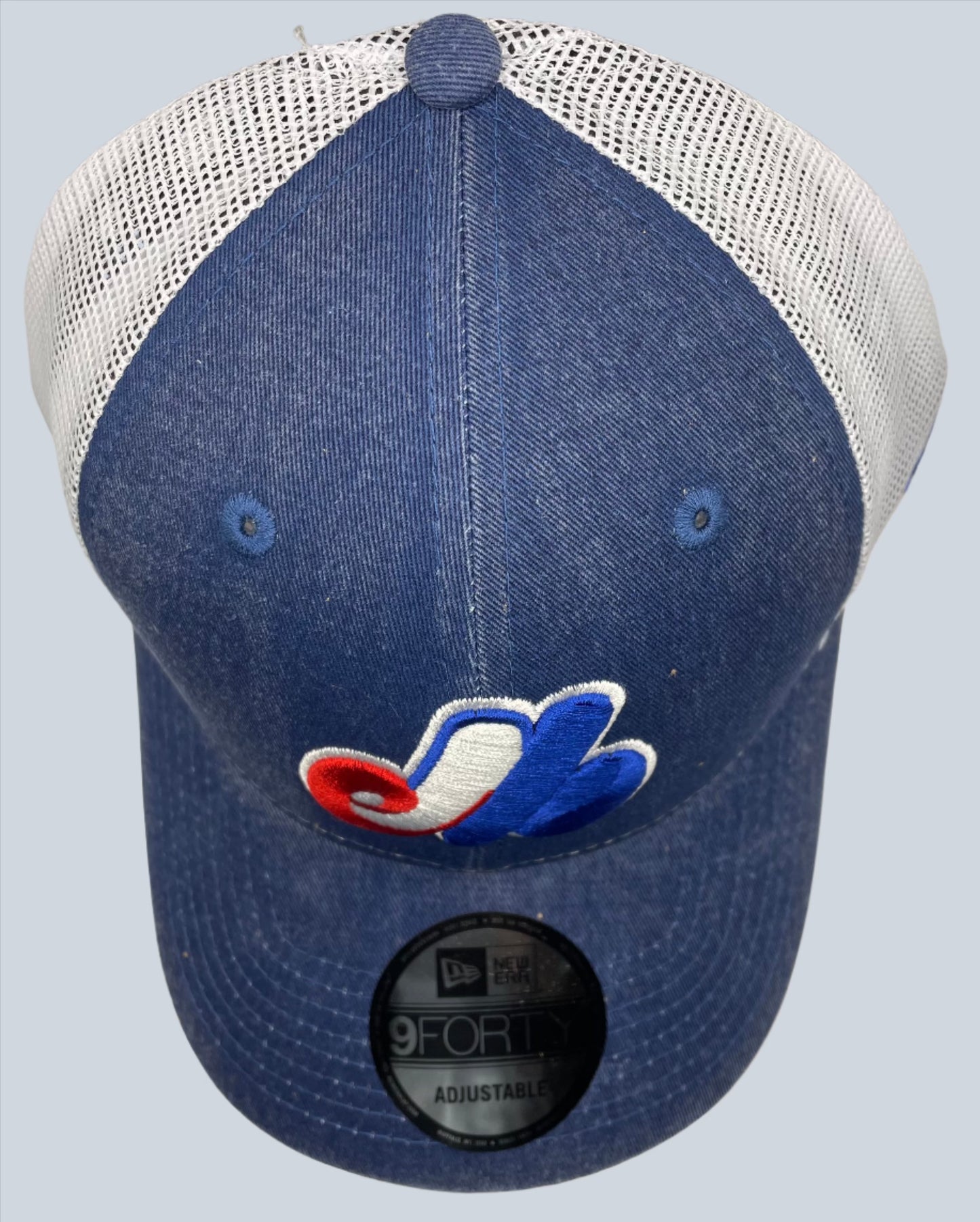 MONTREAL EXPOS 9FORTY NEW ERA 1969 COOPERSTOWN WASHED TRUCKER SNAPBACK HAT