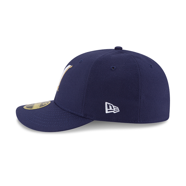 MILWAUKEE BREWERS 59FIFTY NEW ERA NAVY LOW PRO FITTED HAT