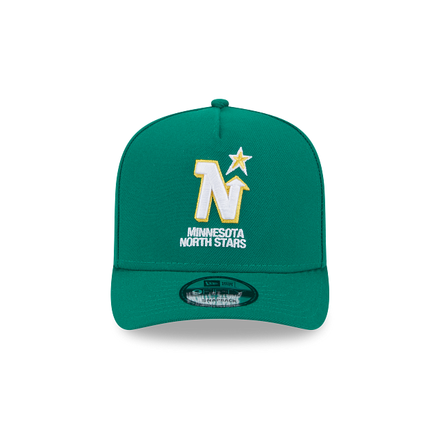 MINNESOTA NORTH STARS 9FIFTY A-FRAME NEW ERA NHL GREEN SNAPBACK HAT