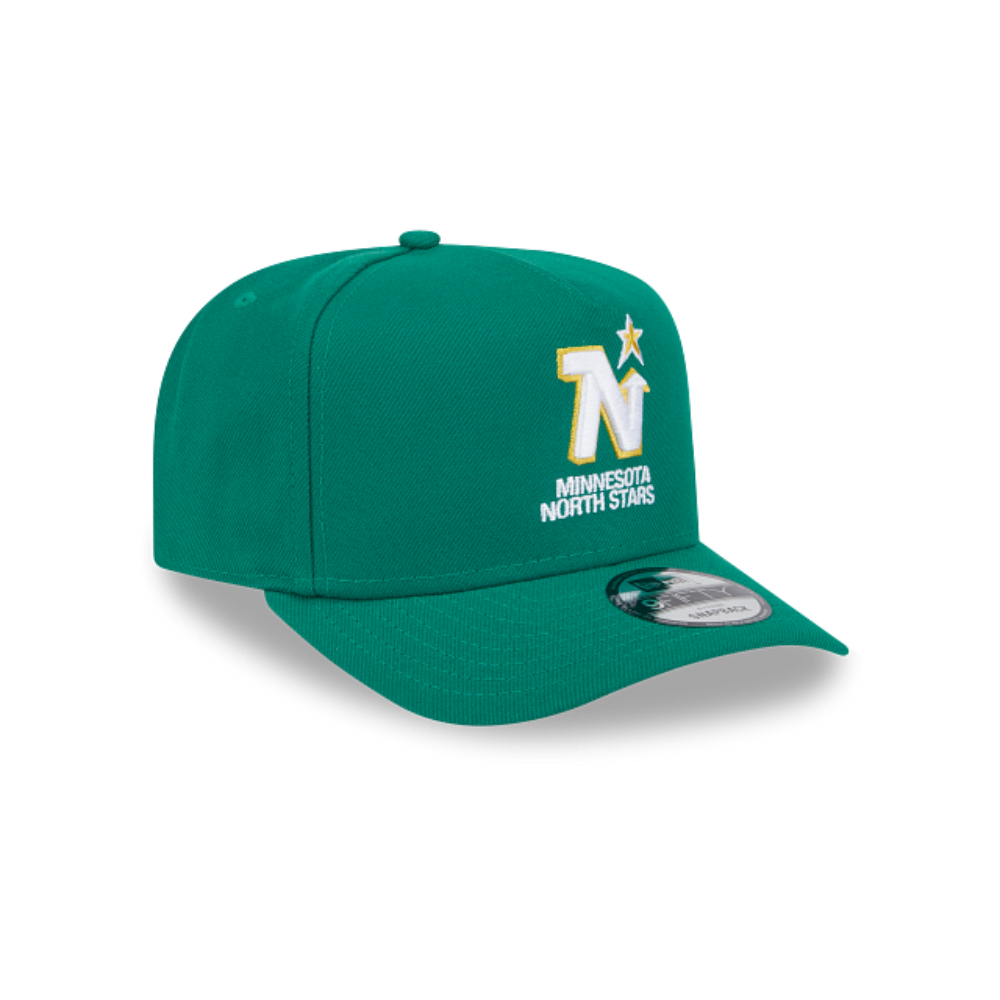 MINNESOTA NORTH STARS 9FIFTY A-FRAME NEW ERA NHL GREEN SNAPBACK HAT