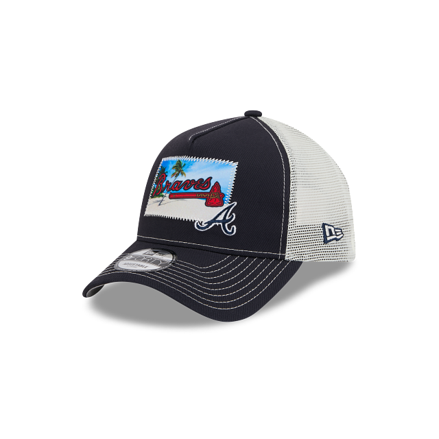 ATLANTA BRAVES 9FORTY A-FRAME PATCH TRUCKER SNAPBACK HAT