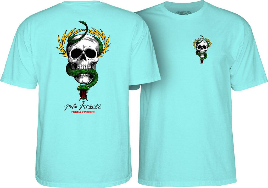 Powell Peralta Mike McGill Skull & Snake T-shirt - Teal Ice