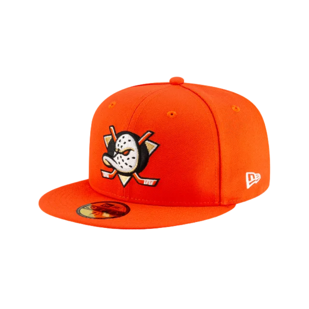 ANAHEIM DUCKS NEW ERA NHL 59FIFTY ORANGE FITTED HAT