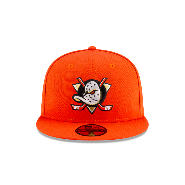 ANAHEIM DUCKS NEW ERA NHL 59FIFTY ORANGE FITTED HAT