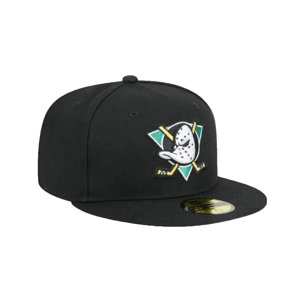 ANAHEIM DUCKS NEW ERA NHL 59FIFTY BLACK FITTED HAT
