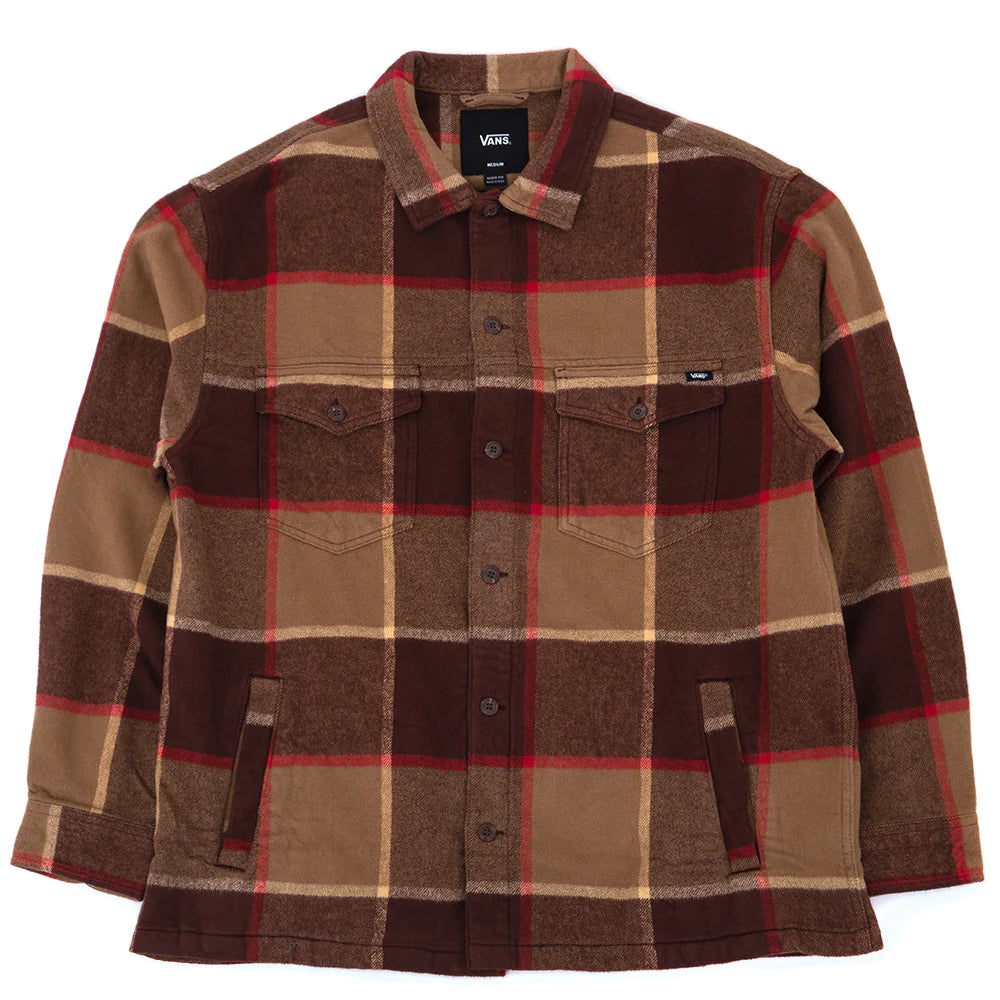 VANS NORBECK WOVEN LONGSLEEVE CHOCOLATE/DIRT