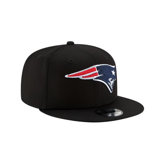 NEW ENGLAND PATRIOTS 9FIFTY NEW ERA BLACK SNAPBACK HAT