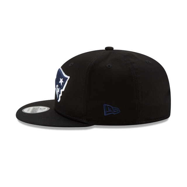 NEW ENGLAND PATRIOTS 9FIFTY NEW ERA BLACK SNAPBACK HAT