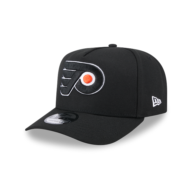 PHILADELPHIA FLYERS 9FIFTY A-FRAME NEW ERA NHL BLACK SNAPBACK HAT