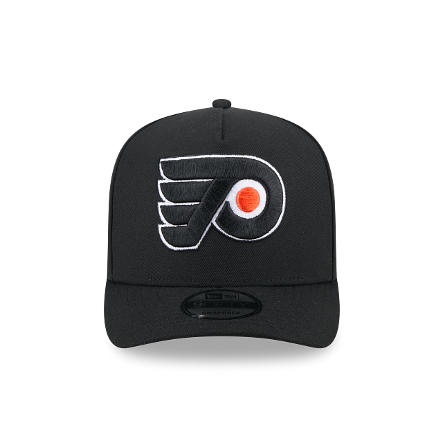 PHILADELPHIA FLYERS 9FIFTY A-FRAME NEW ERA NHL BLACK SNAPBACK HAT