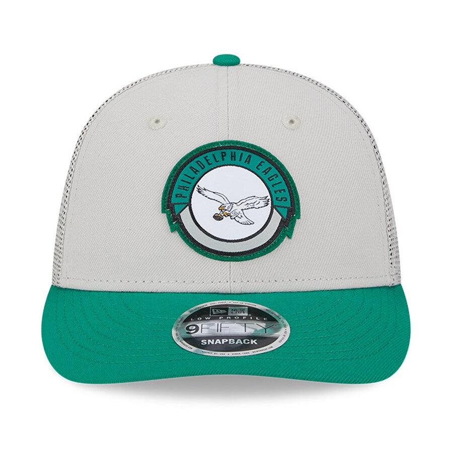 PHILADELPHIA EAGLES 9FIFTY NEW ERA NFL LOW PROFILE TRUCKER SNAPBACK HAT