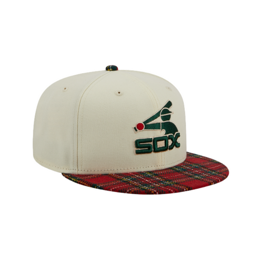 CHICAGO WHITE SOX 9FIFTY NEW ERA PLAID VISOR SNAPBACK HAT