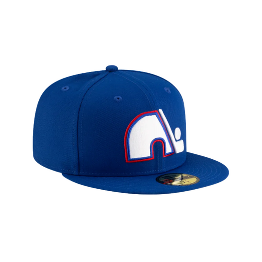 QUEBEC NORDIQUES NEW ERA NHL 59FIFTY BLUE FITTED HAT