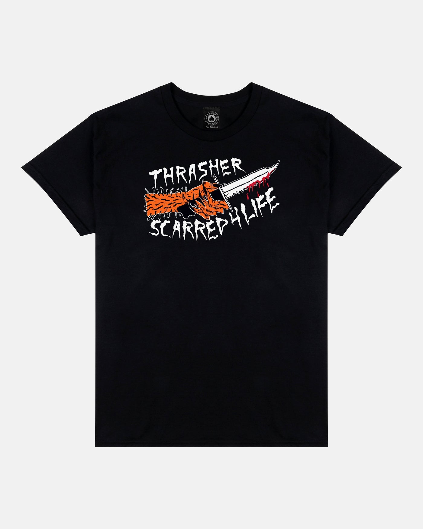 Thrasher Scarred T-Shirt Black