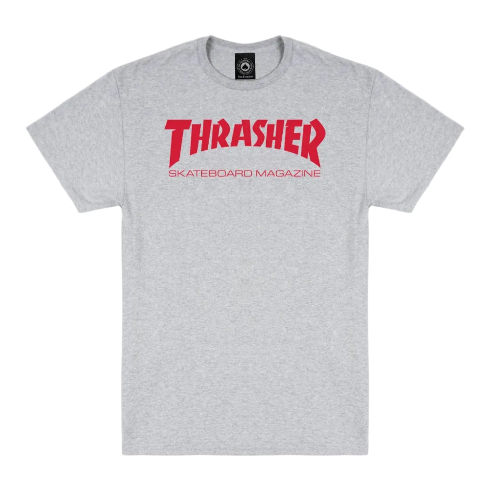 THRASHER SKATE MAG T-SHIRT - GREY/RED