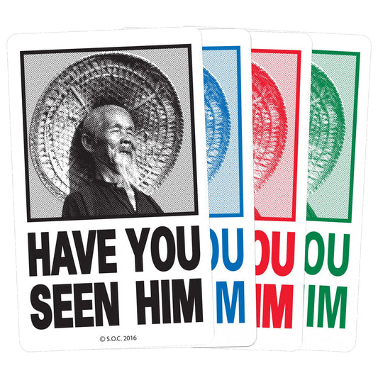 Powell Peralta Animal Chin Have You Seen Him stickers - black, red, blue, green