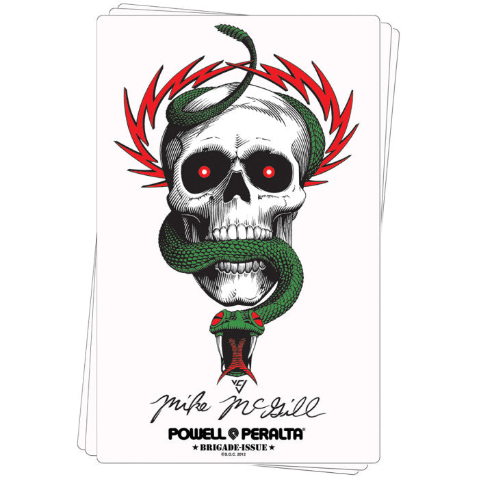 Powell Peralta Bones Brigade Mike McGill Skull & Snake reissue sticker