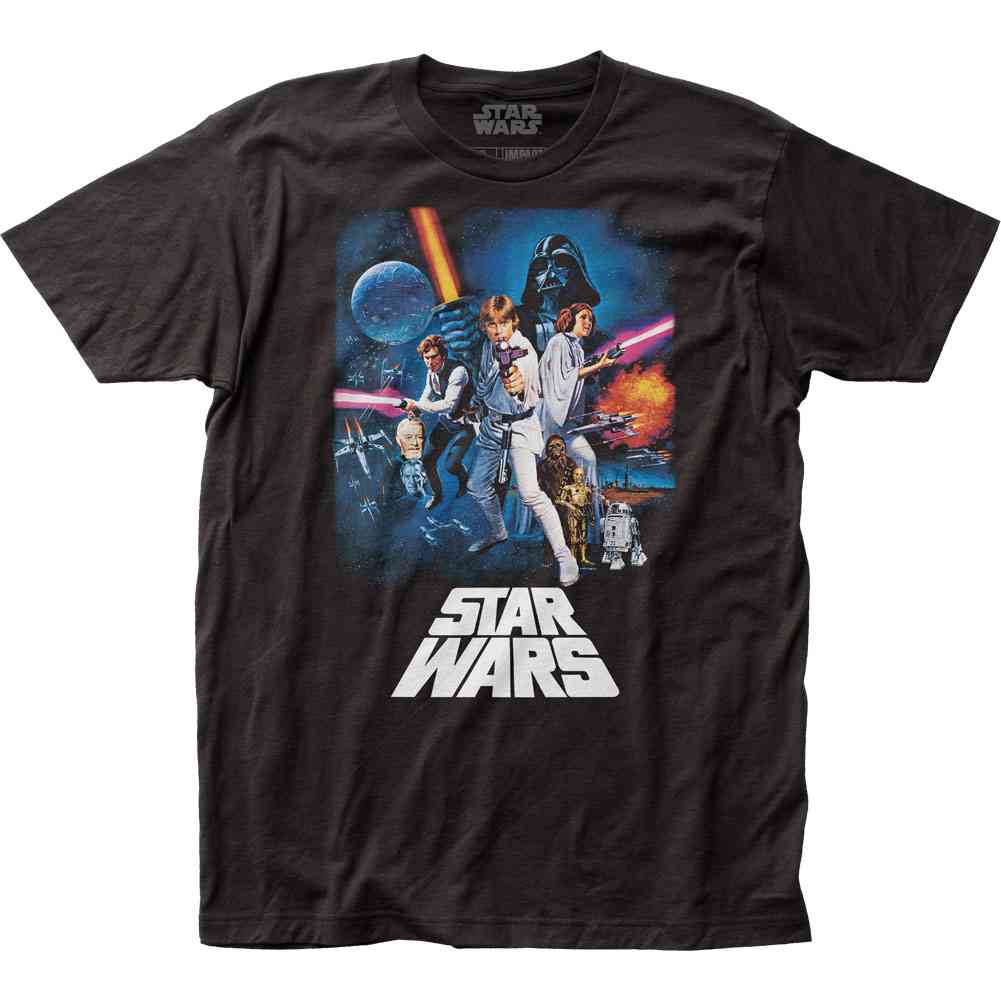 STAR WARS NEW HOPE POSTER T-SHIRT - BLACK