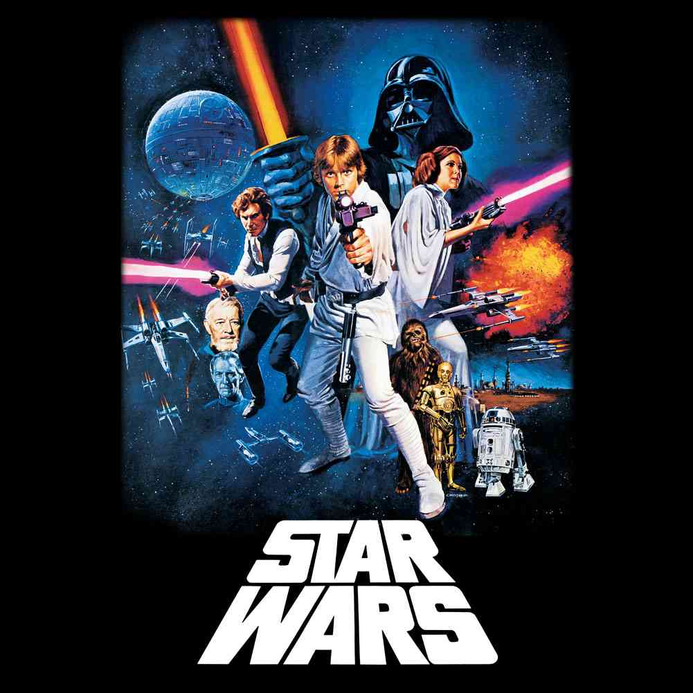 STAR WARS NEW HOPE POSTER T-SHIRT - BLACK