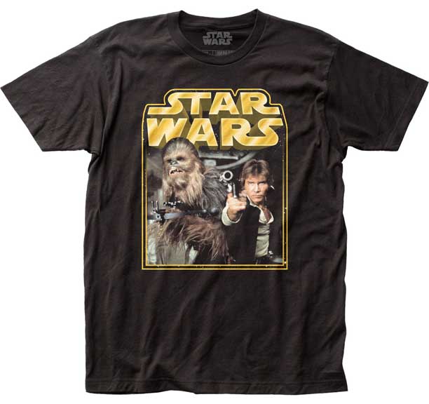 STAR WARS HAN SOLO AND CHEWY T-SHIRT - BLACK