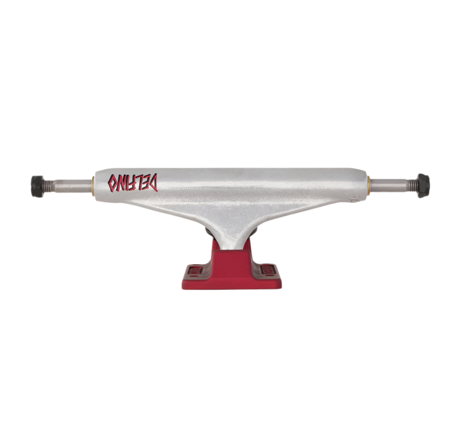INDEPENDENT 159 HOLLOW DELFINO SILVER/RED STANDARD TRUCKS