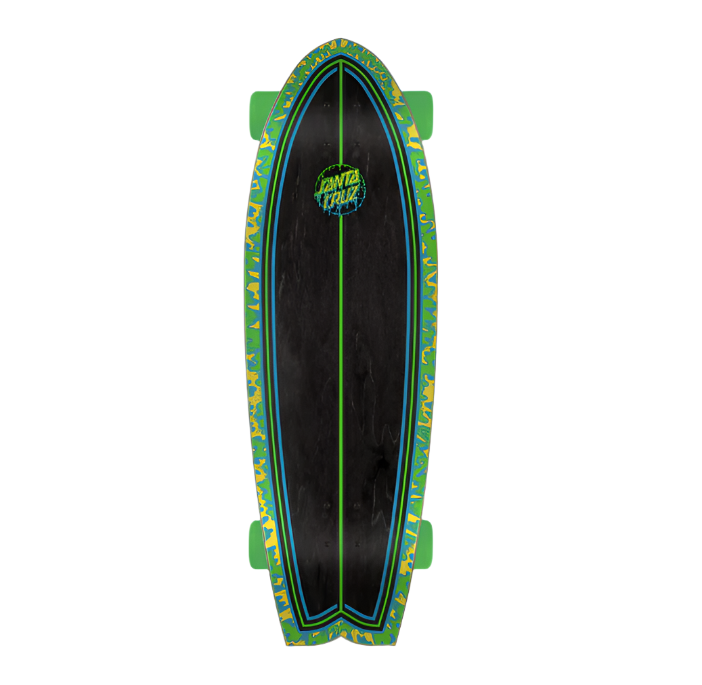 SANTA CRUZ TOXIC DOT SHARK CRUISER MULTICOLOR COMPLETE - 8.8" x 27.7"