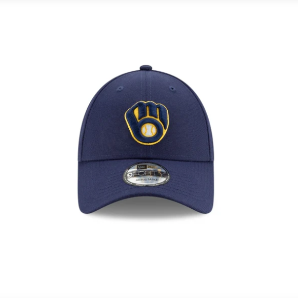 MILWAUKEE BREWERS 9FORTY NEW ERA NAVY ADJUSTABLE HAT