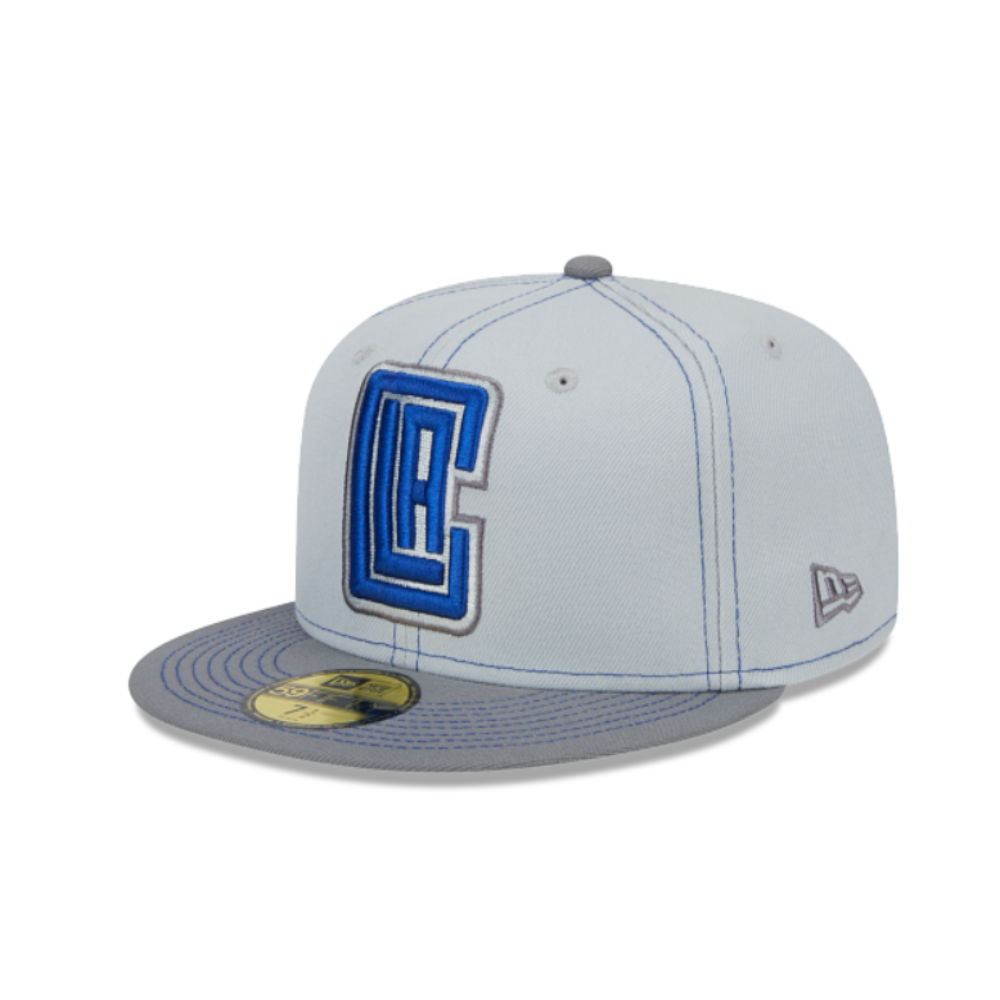 LOS ANGELES CLIPPERS 59FIFTY NEW ERA GRAY FITTED HAT