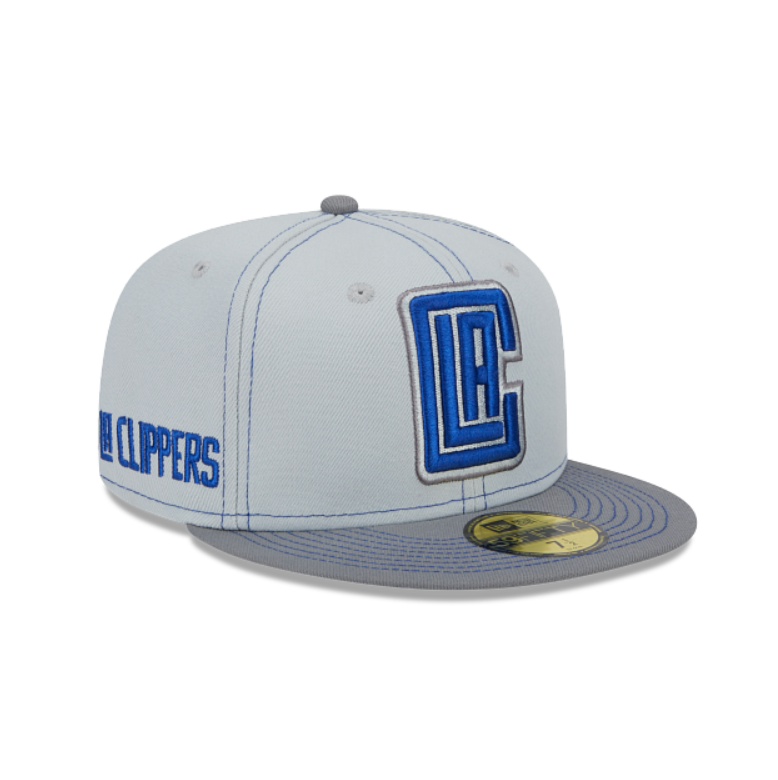 LOS ANGELES CLIPPERS 59FIFTY NEW ERA GRAY FITTED HAT