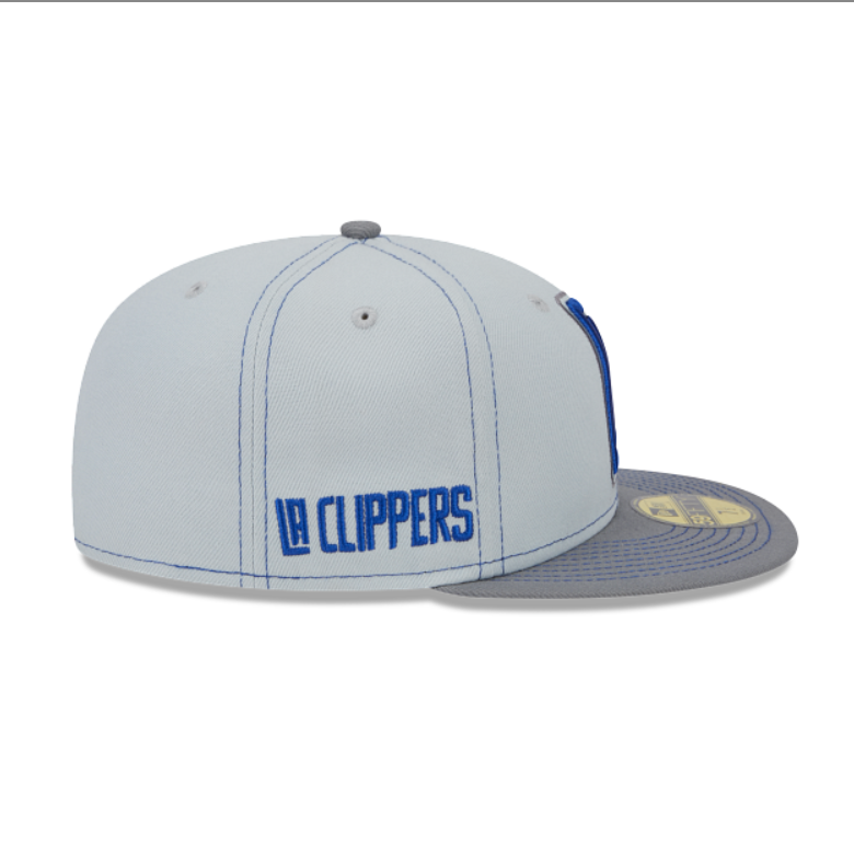 LOS ANGELES CLIPPERS 59FIFTY NEW ERA GRAY FITTED HAT