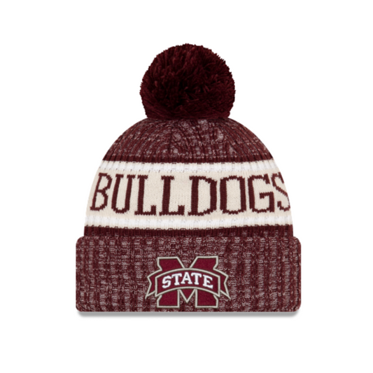 MISSISSIPPI STATE BULLDOGS NEW ERA SPORT KNIT MAROON BEANIE