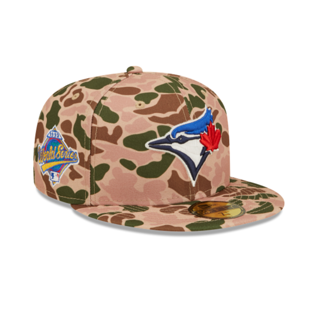 TORONTO BLUEJAYS 59FIFTY NEW ERA DUCK CAMO WORLD SERIES 1993 FITTED HA ...