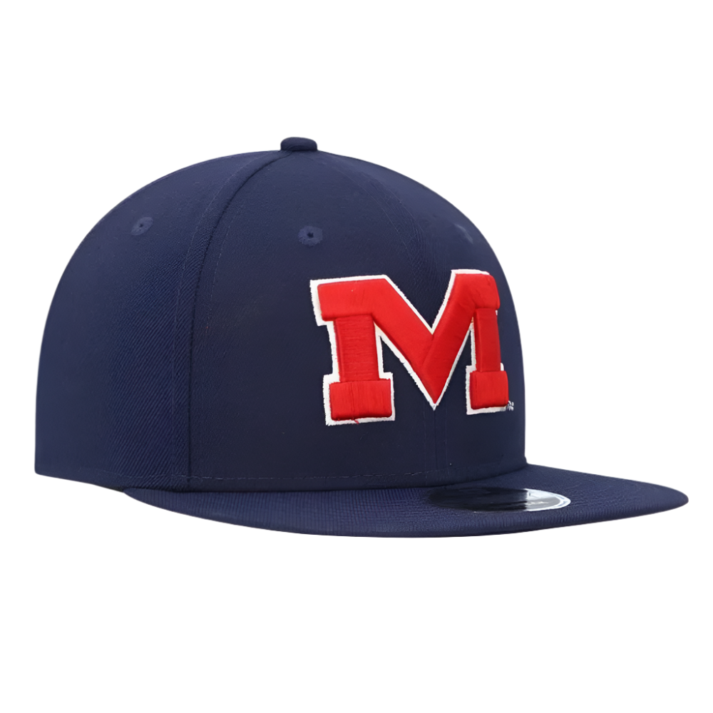 OLE MISS REBELS 9FIFTY NEW ERA NAVY SNAPBACK HAT