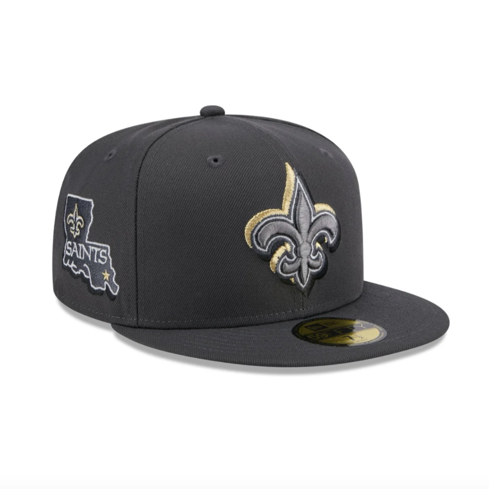 NEW ORLEANS SAINTS 9FIFTY NEW ERA 2024 DRAFT GRAY SNAPBACK HAT