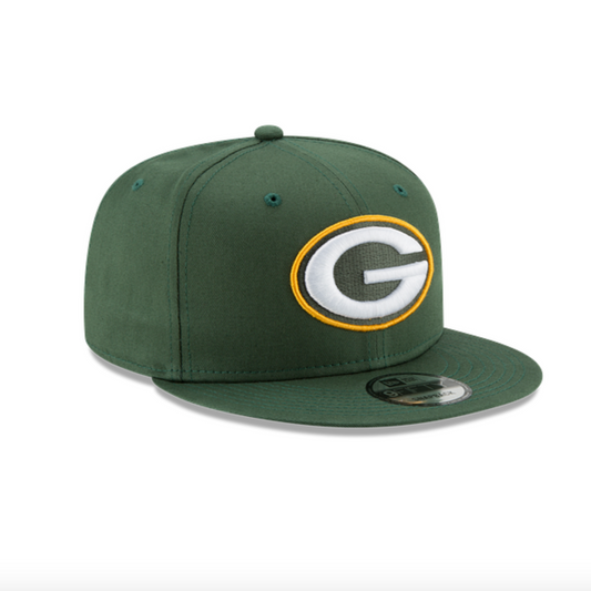 GREEN BAY PACKERS 9FIFTY NEW ERA BASIC GREEN SNAPBACK HAT