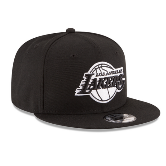 LOS ANGELES LAKERS 9FIFTY NEW ERA BLACK SNAPBACK HAT