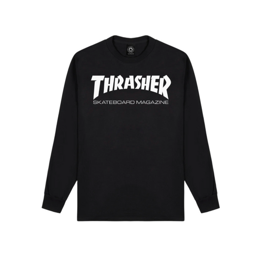 Thrasher Skate Mag Long Sleeve T-Shirt Black with White