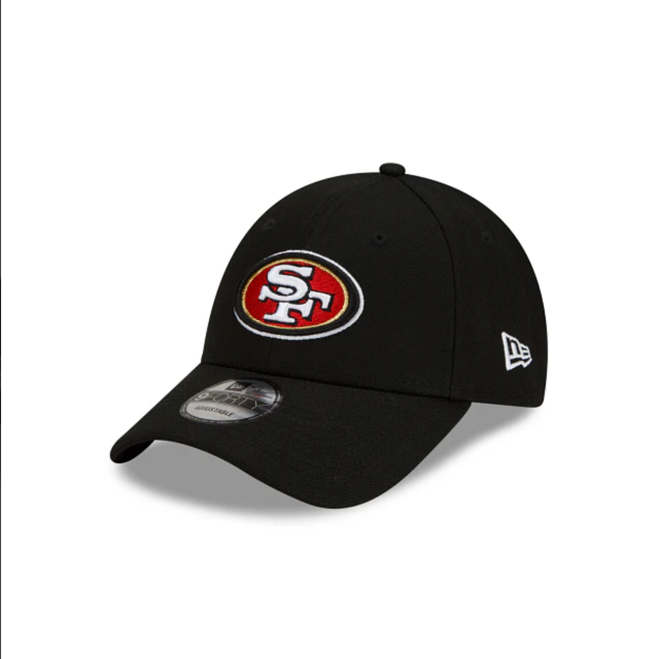 SAN FRANCISCO 49ERS NEW ERA 9FORTY ADJUSTABLE BLACK HAT