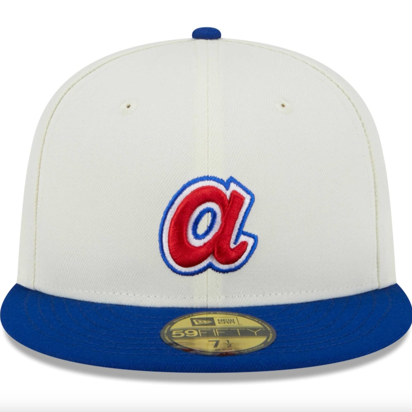 ATLANTA BRAVES 59FIFTY NEW ERA RETRO ALL-STAR 2TONE BLUE & OFF-WHITE FITTED HAT