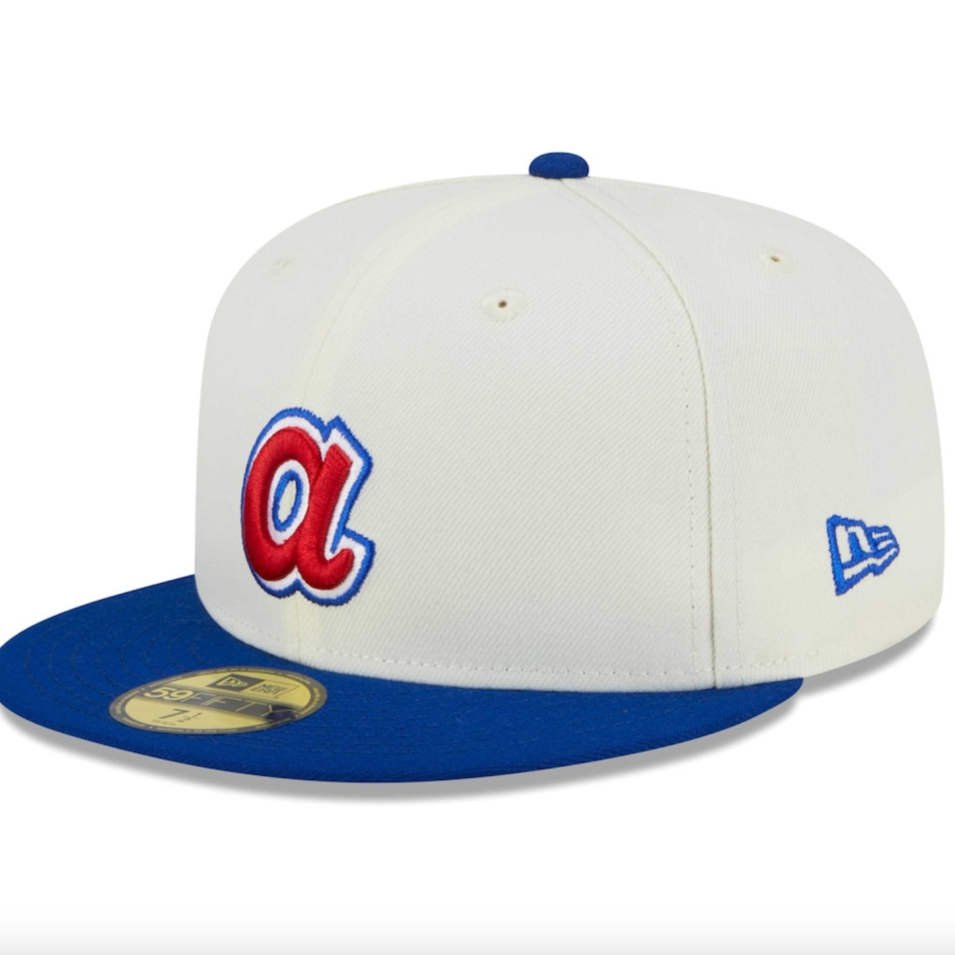 ATLANTA BRAVES 59FIFTY NEW ERA RETRO ALL-STAR 2TONE BLUE & OFF-WHITE FITTED HAT