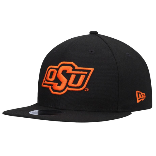 OKLAHOMA STATE COWBOYS 9FIFTY NEW ERA BLACK/ORANGE SNAPBACK HAT