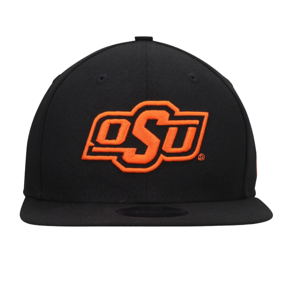 OKLAHOMA STATE COWBOYS 9FIFTY NEW ERA BLACK/ORANGE SNAPBACK HAT