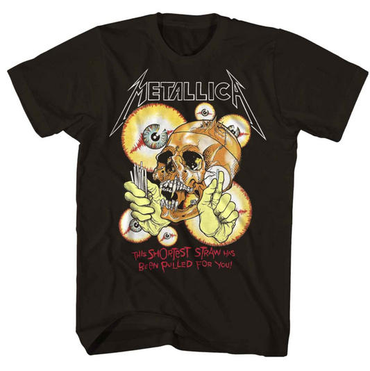 METALLICA SHORTEST STRAW VINTAGE T-SHIRT - BLACK