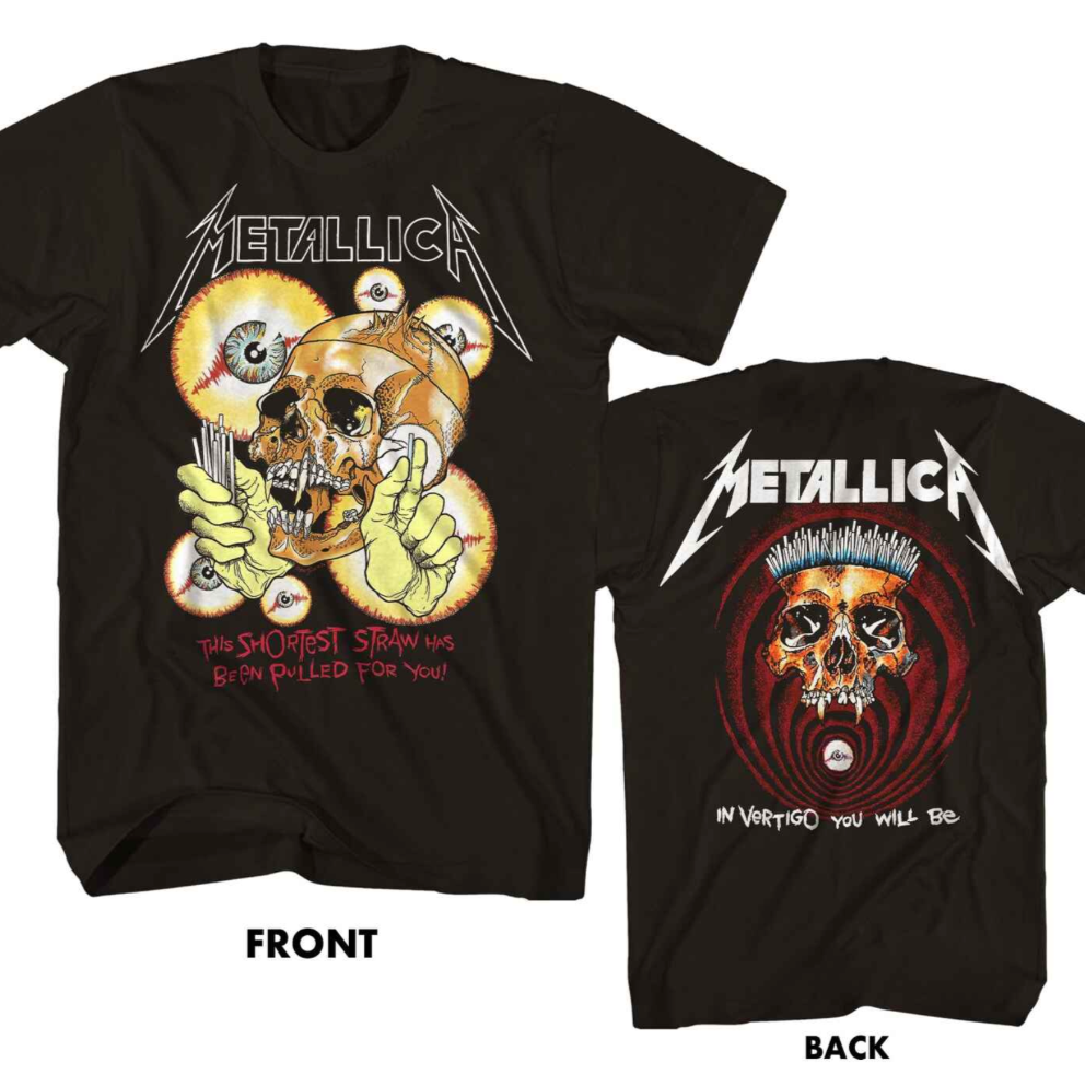 METALLICA SHORTEST STRAW VINTAGE T-SHIRT - BLACK