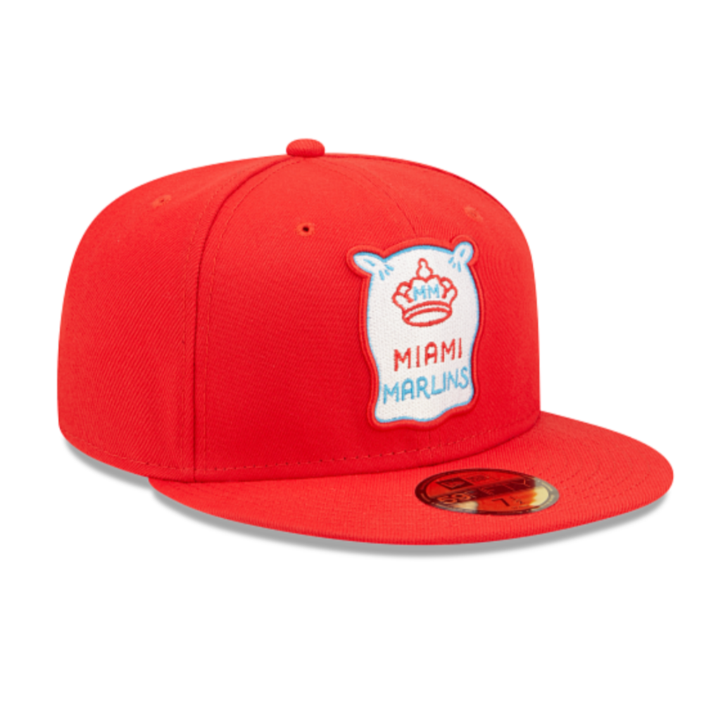 MIAMI MARLINS 59FIFTY NEW ERA CITY CONNECT 2021 RED FITTED HAT