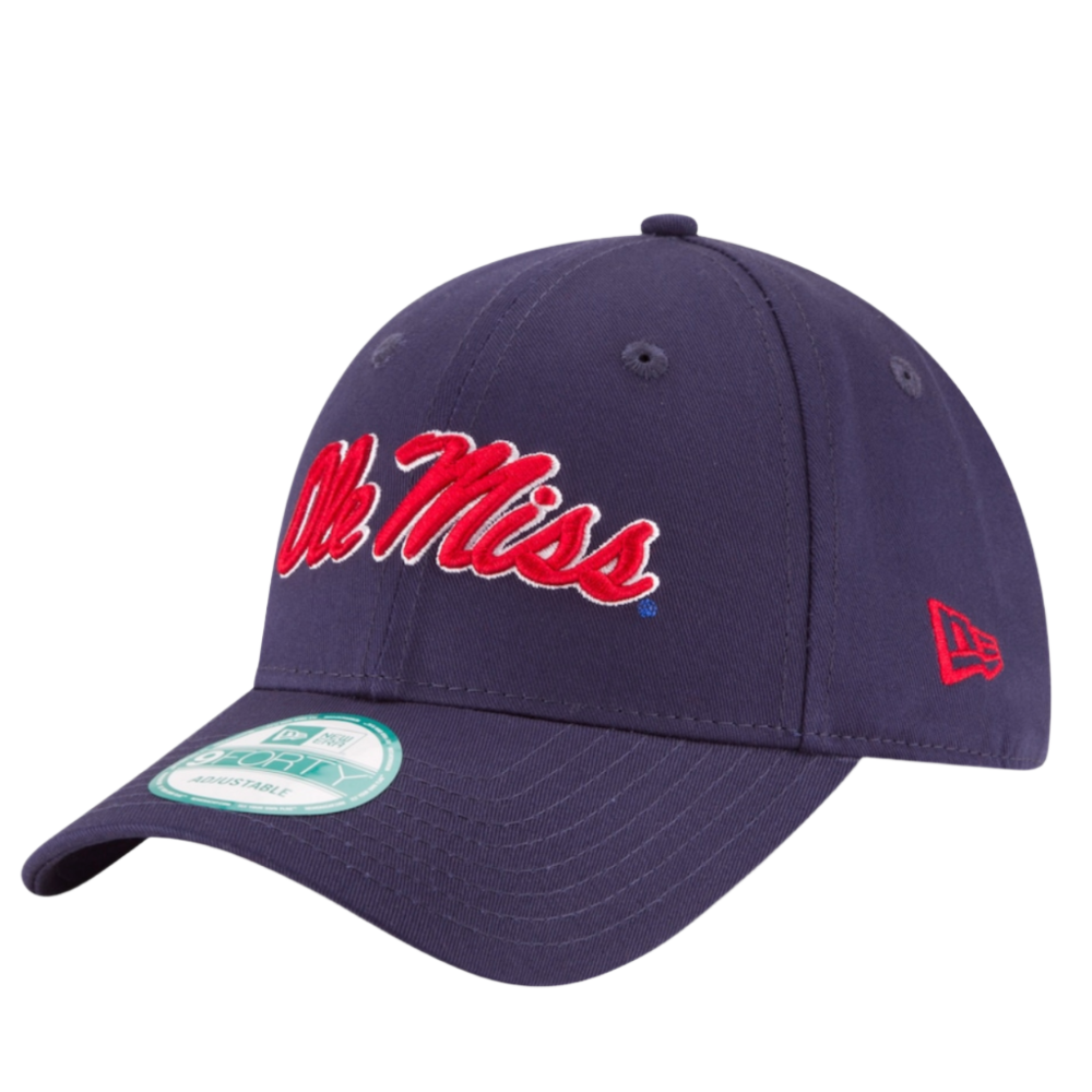 OLE MISS REBELS 9FORTY NEW ERA BLUE ADJUSTABLE HAT