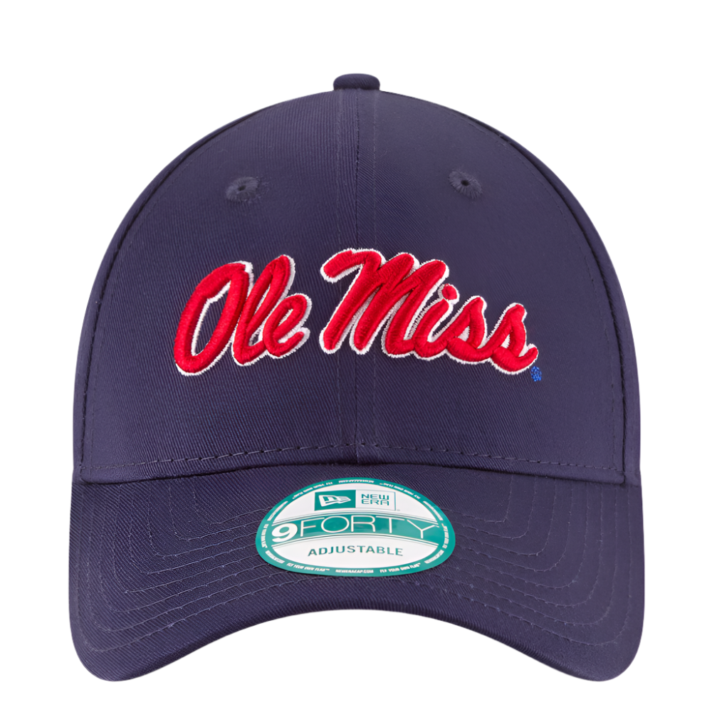 OLE MISS REBELS 9FORTY NEW ERA BLUE ADJUSTABLE HAT