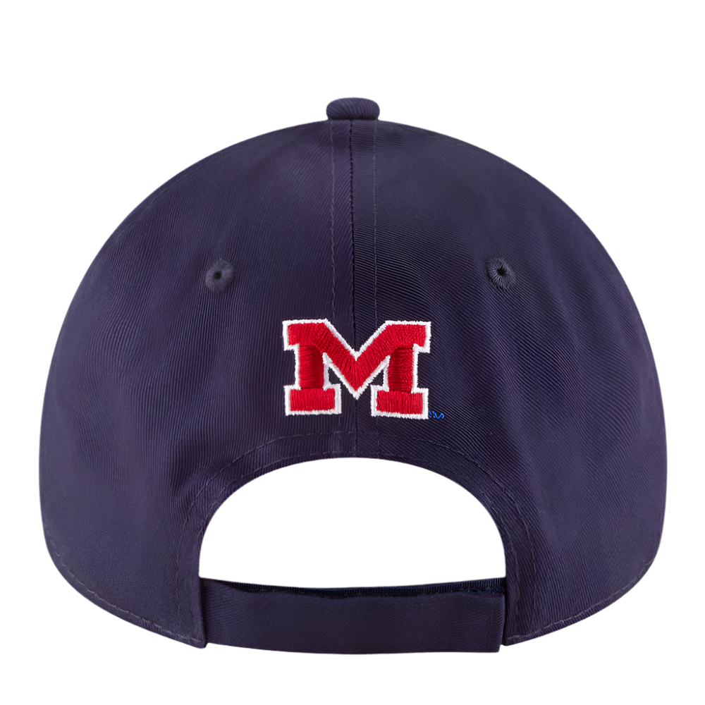 OLE MISS REBELS 9FORTY NEW ERA BLUE ADJUSTABLE HAT