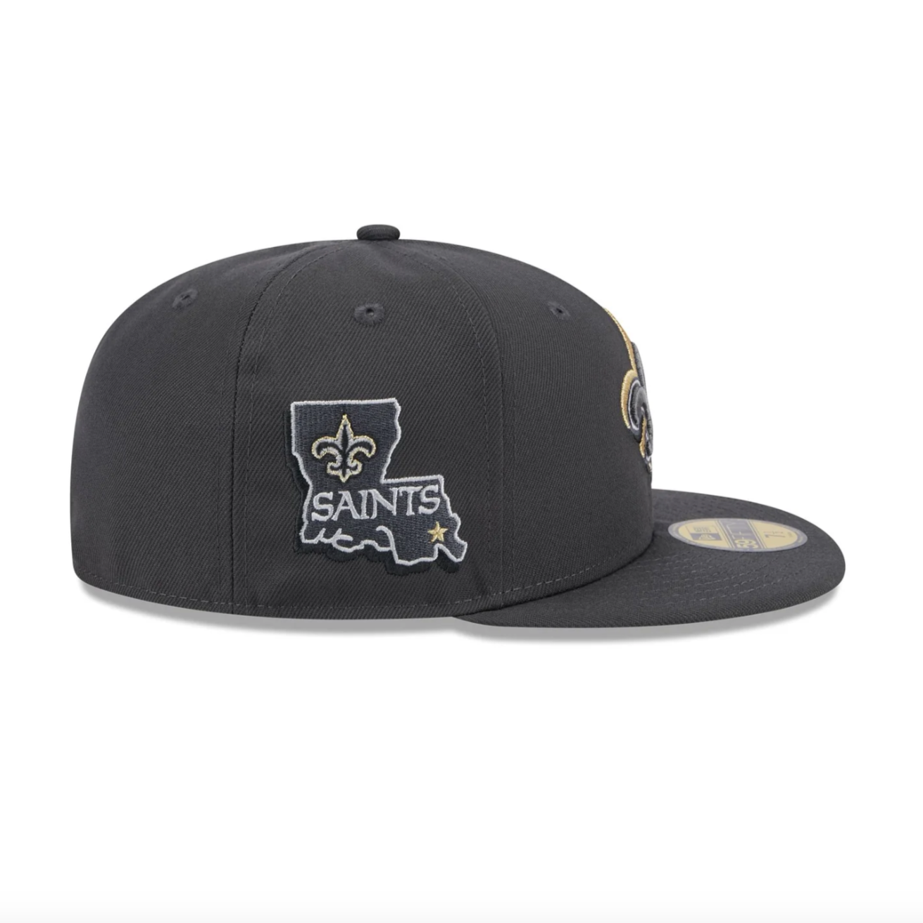 NEW ORLEANS SAINTS 9FIFTY NEW ERA 2024 DRAFT GRAY SNAPBACK HAT